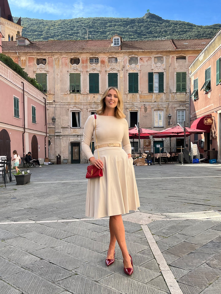 Gonna ROSSELLA Midi - Beige