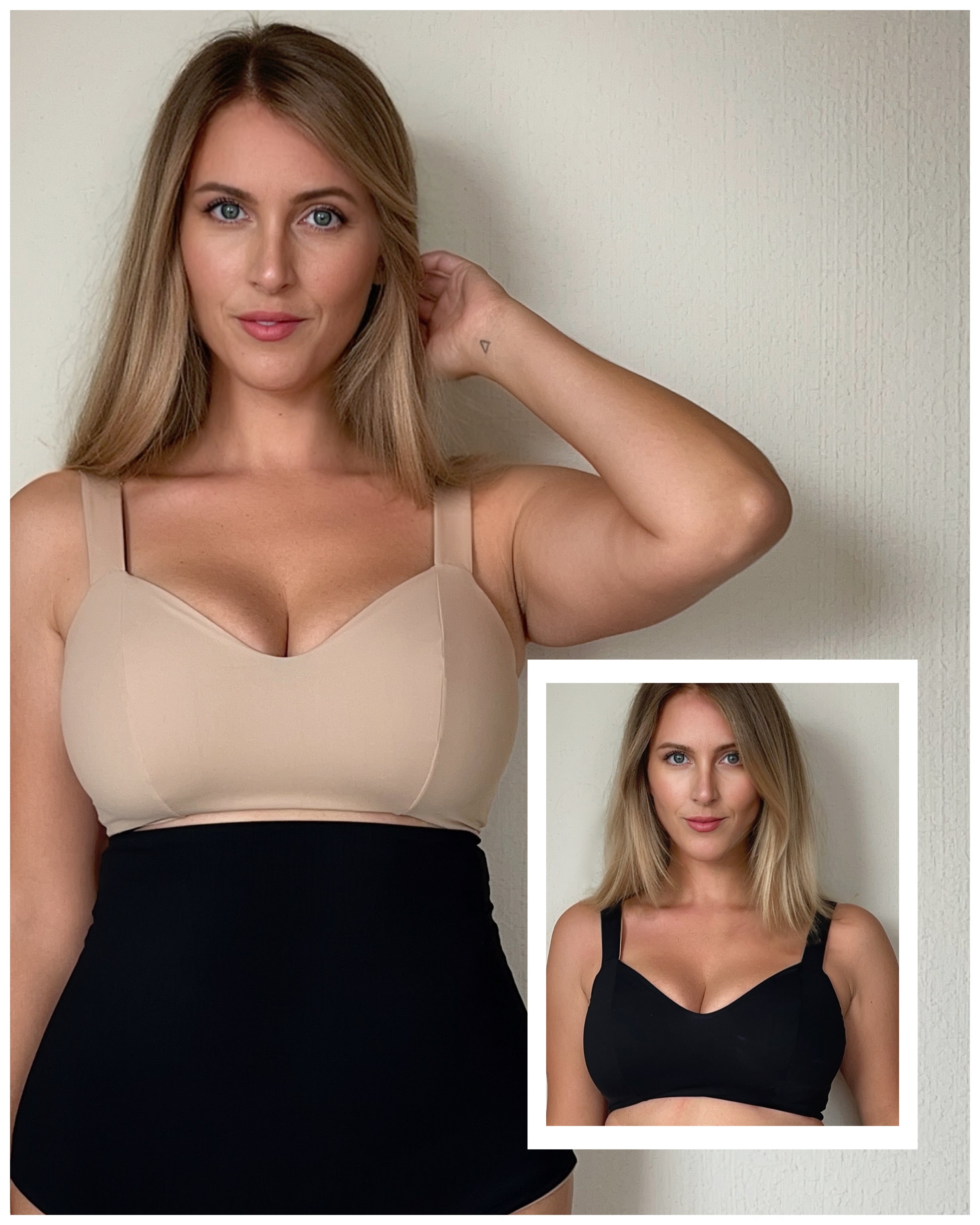 Elegante reggiseno da ballo nero - Reggiseno elastico senza schienale