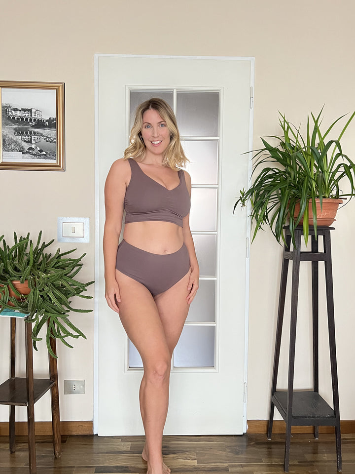 Reggiseno Double Cotone - Deep Mauve