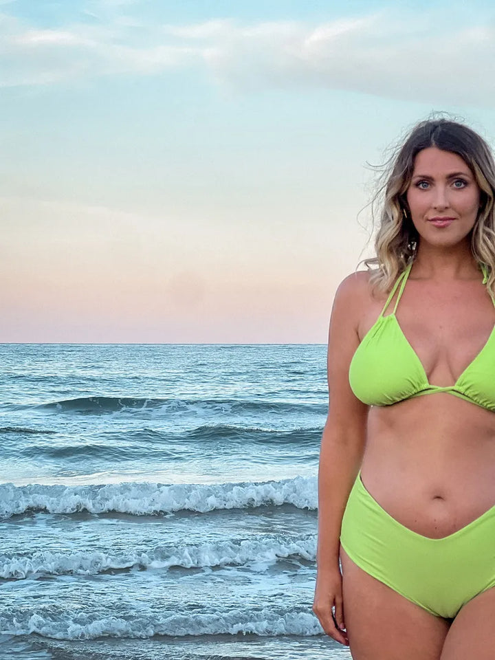Reggiseno Triangolo “COME TU MI VUOI” - Black Mojito LIME 🍋🟩