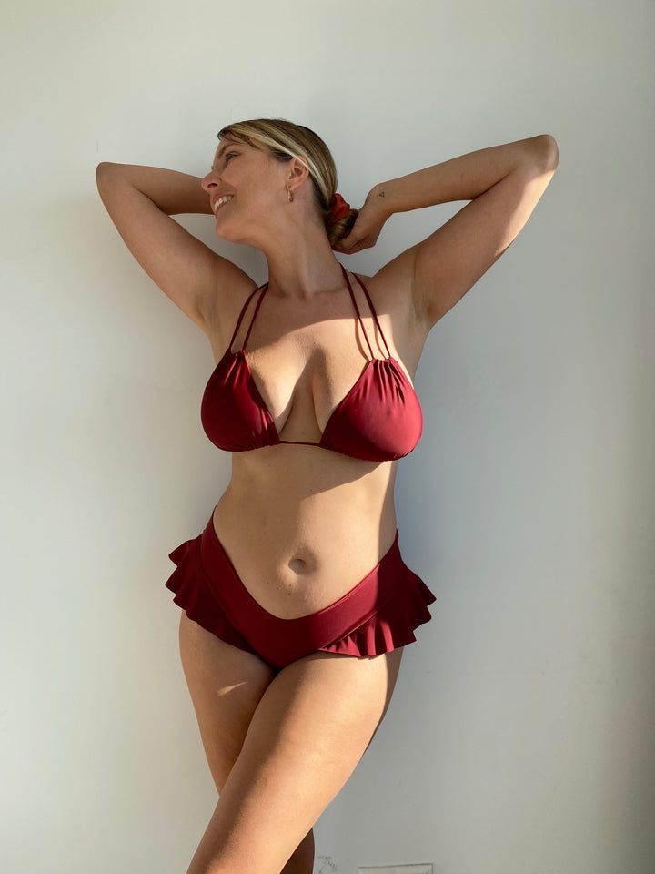 “COME TU MI VUOI” Reggiseno Triangolo - Dark Sangria 🍷🌹