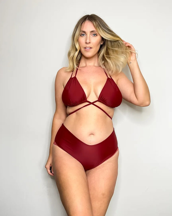 “COME TU MI VUOI” Reggiseno Triangolo - Dark Sangria 🍷🌹