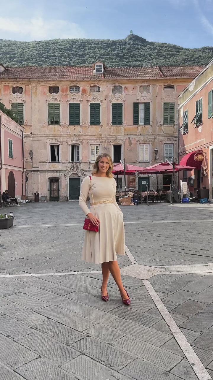 Gonna ROSSELLA Midi - Beige