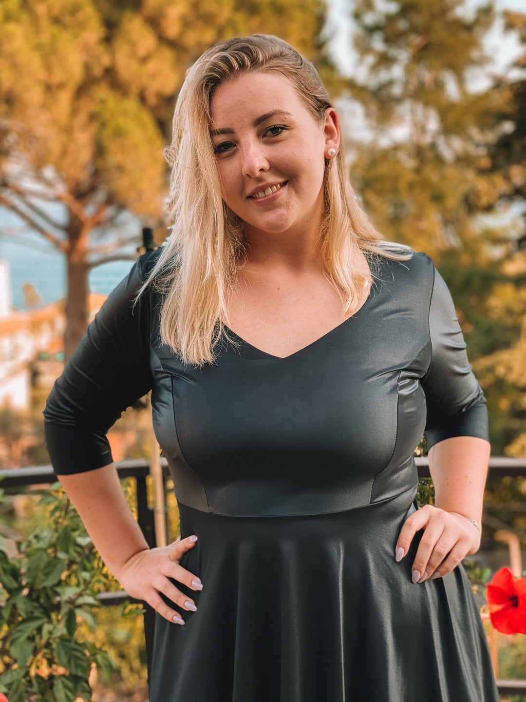 Abito EVA - NERO effetto ecopelle