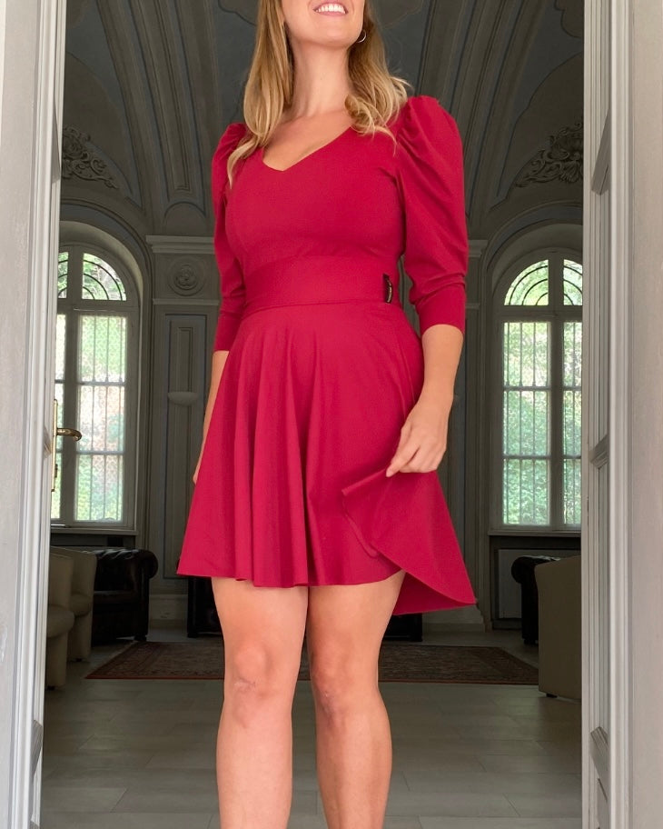 Gonna Corta - Rosso Profondo Sculpt