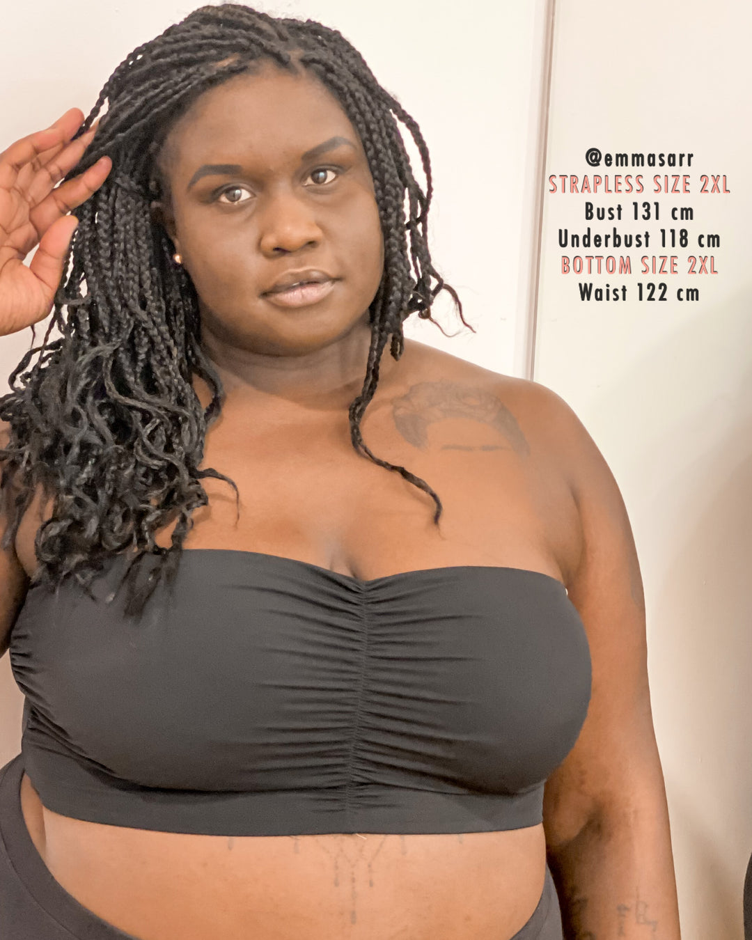 Reggiseno Strapless Sclupt - 2 strati - NERO / BEIGE