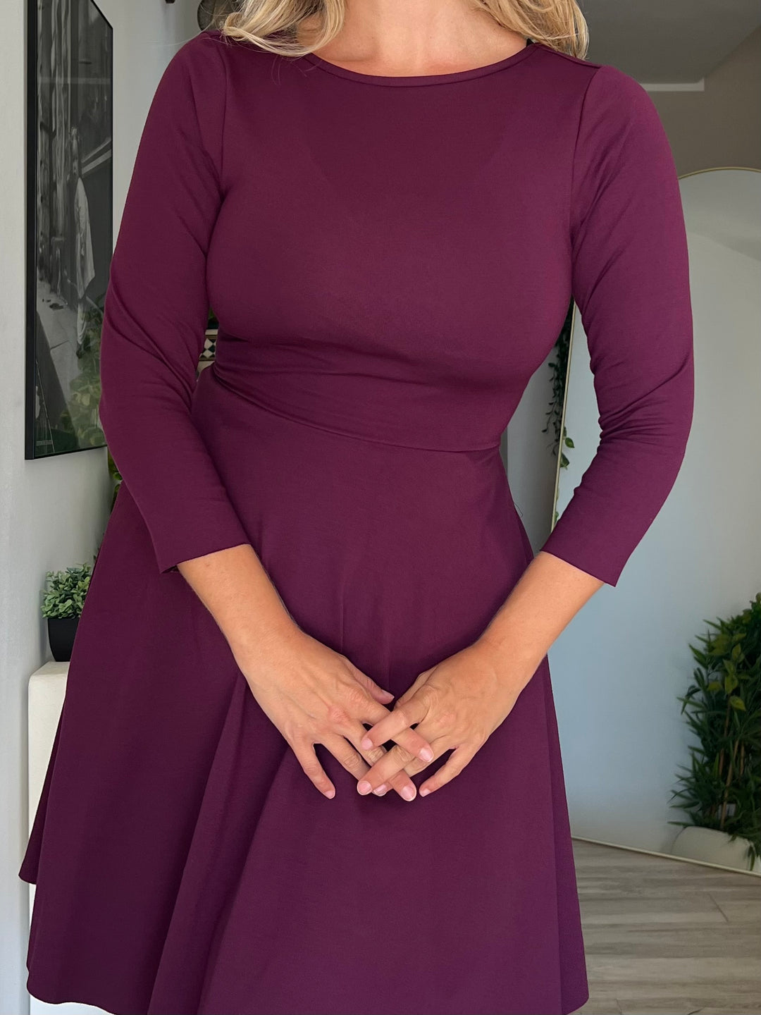 Abito AMELIE Punto Milano - Viola Mulberry