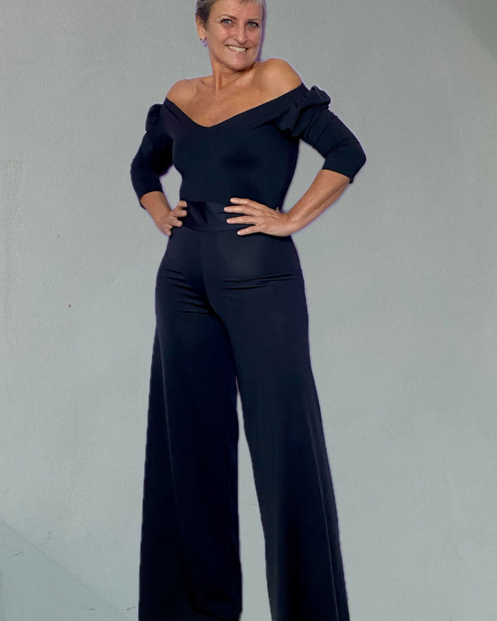 Pantalone PALAZZO Gloss  - Nero