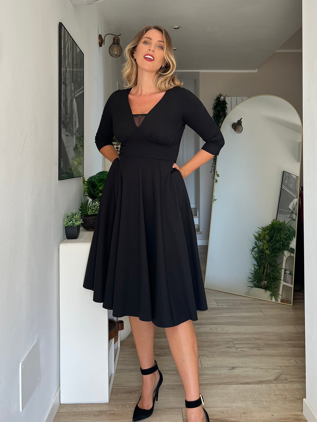 Abito SCARLETT Punto Milano - Verde Bosco (PREORDER)