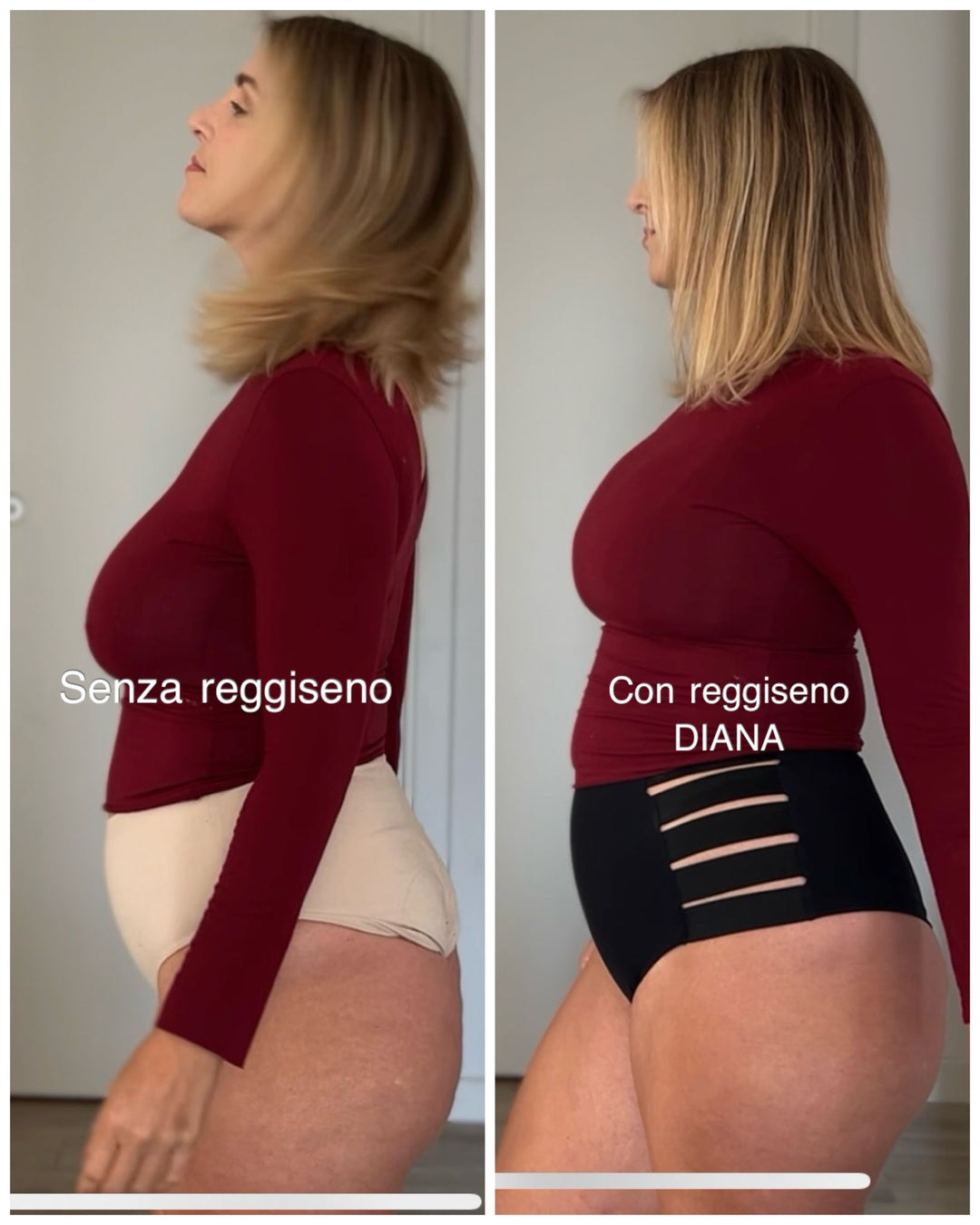 Reggiseno DIANA Sculpt - Nero / Rosso Profondo