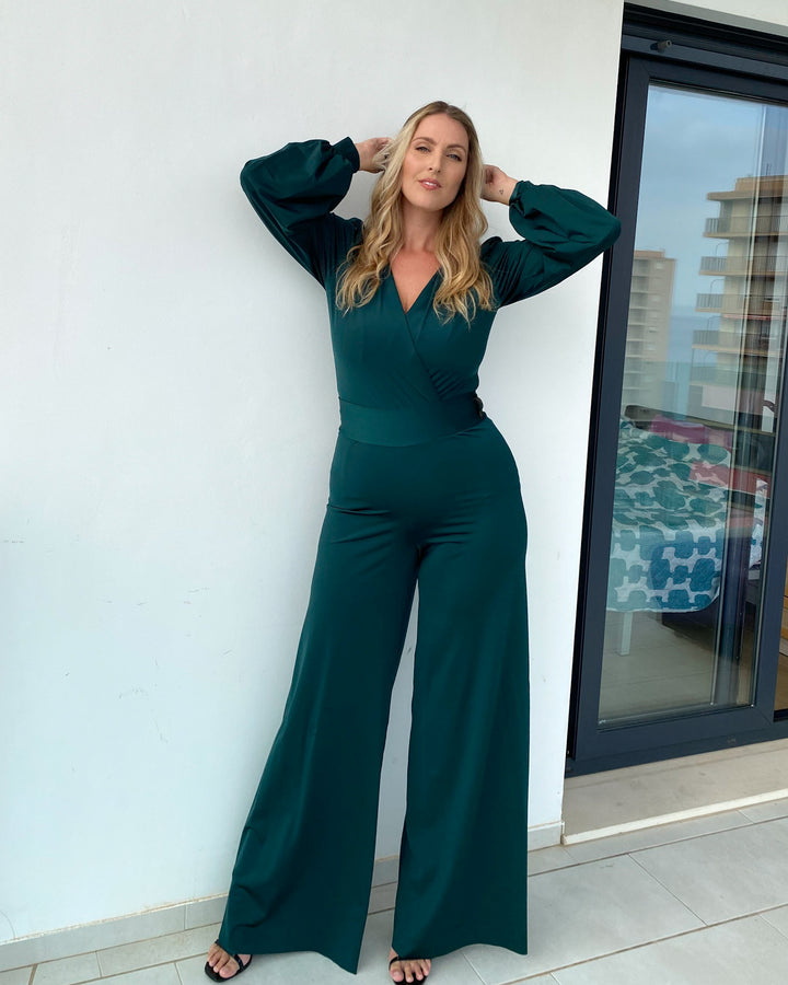 Pantalone PALAZZO Gloss - Verde Smeraldo