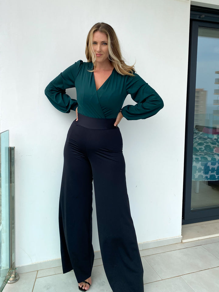 Pantalone PALAZZO Gloss  - Nero
