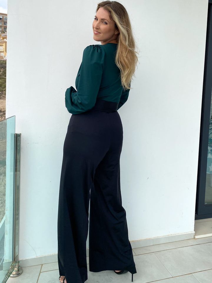 Pantalone PALAZZO Gloss  - Nero