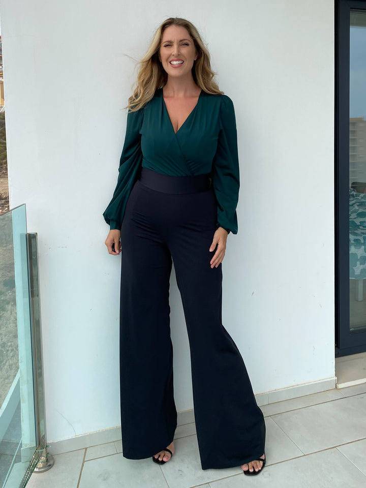 Pantalone PALAZZO Gloss  - Nero
