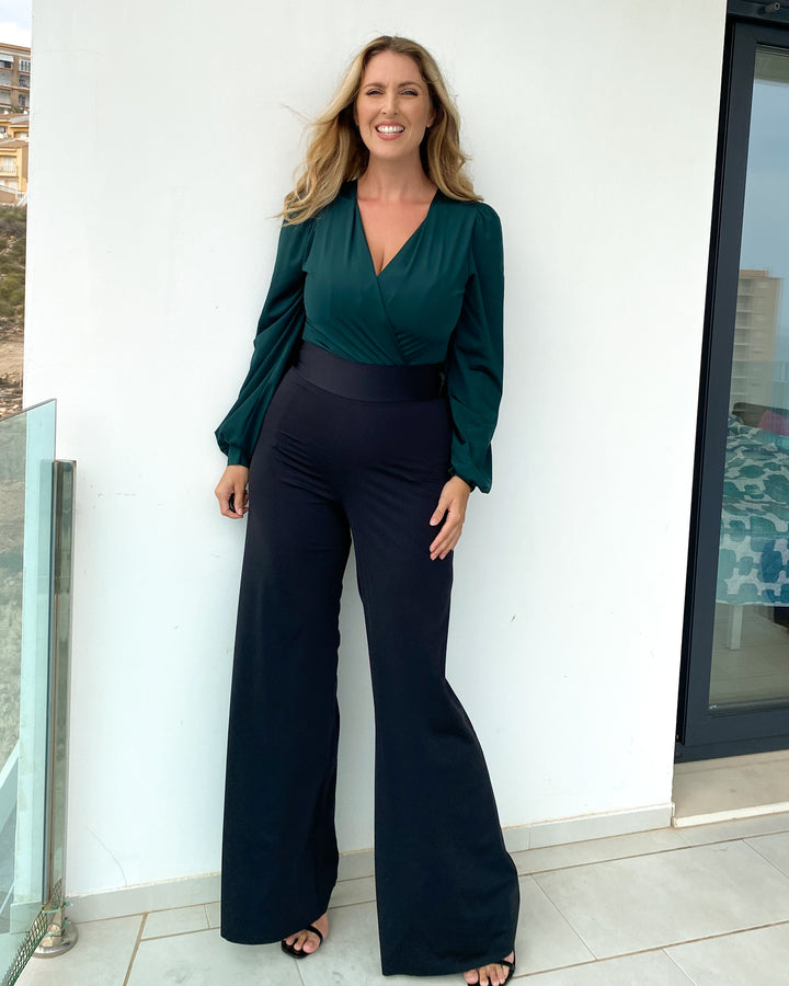 Pantalone PALAZZO Gloss  - Nero