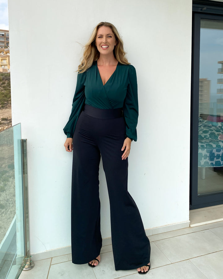 Pantalone PALAZZO Gloss  - Nero