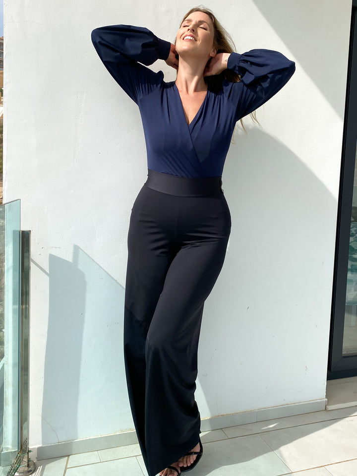 Pantalone PALAZZO Gloss  - Nero