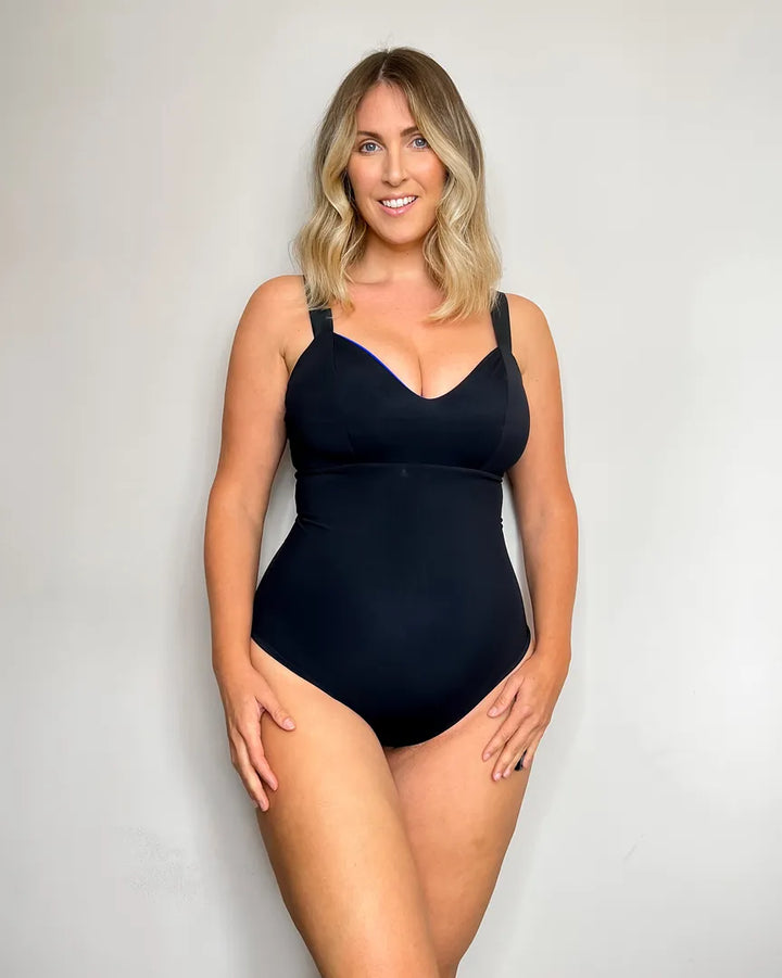 Intero DIANA - Sculpt Reversibile NERO / BLU COBALTO