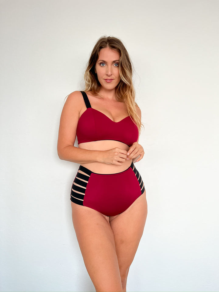 Culotte THE ONE - Nero / Rosso Profondo