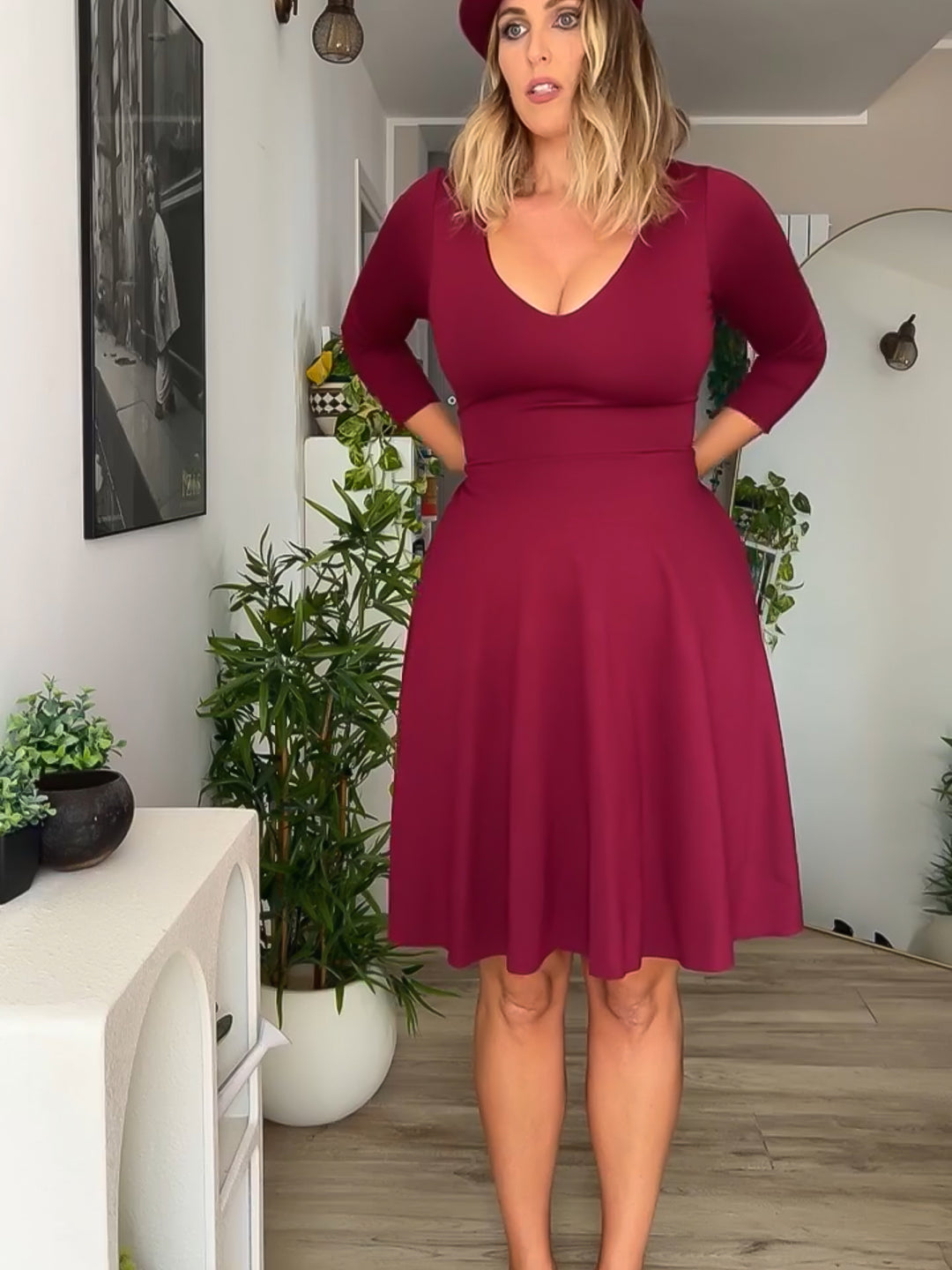 Abito AMELIE Punto Milano - Viola Mulberry