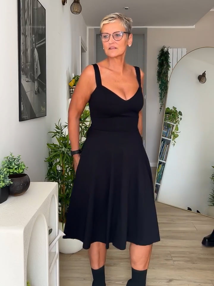 Abito DIANA Corsetto - Punto Milano Nero
