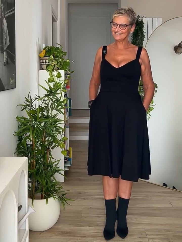 Abito DIANA Corsetto - Punto Milano Nero