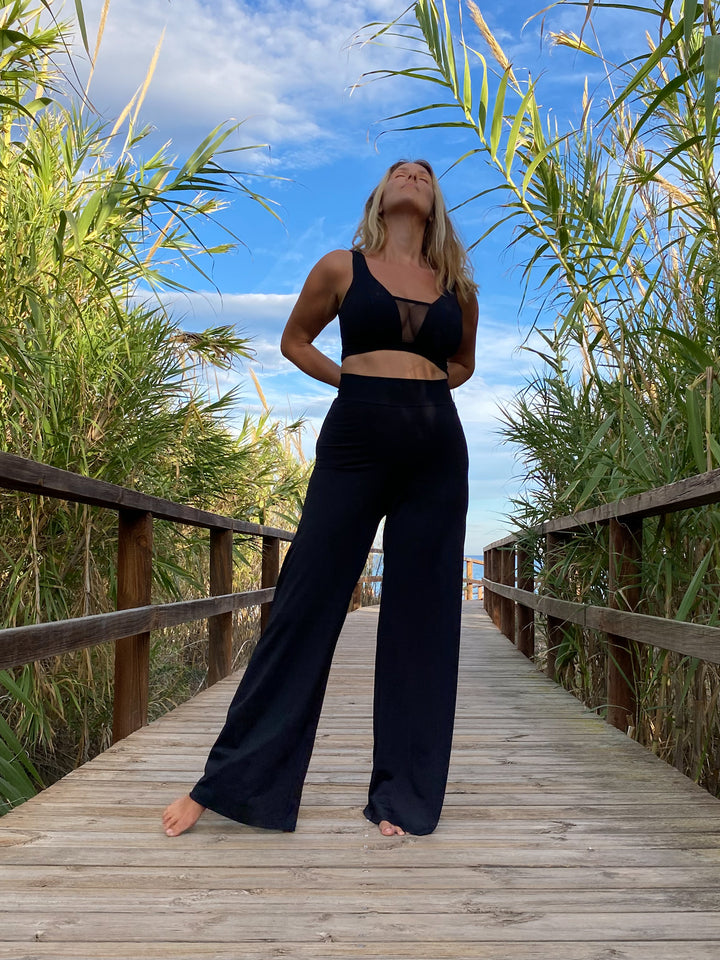 Pantalone PALAZZO Gloss  - Nero