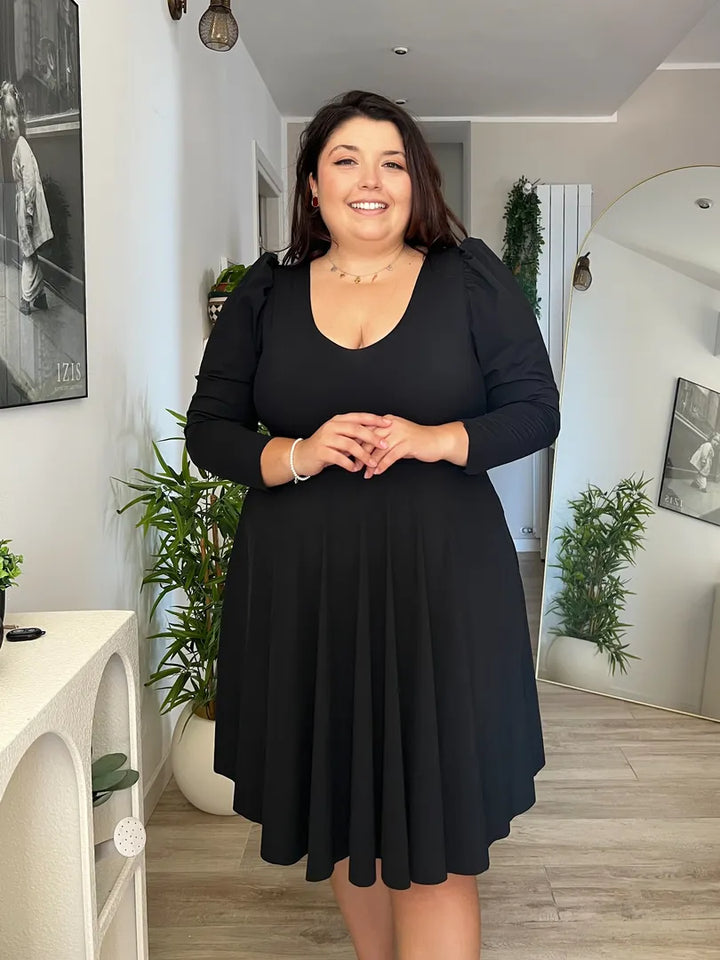 Body RUFFLE Maniche a Sbuffo - NERO