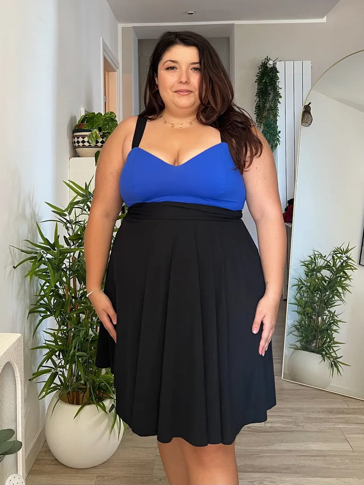 Body DIANA - Sculpt Reversibile NERO/ BLU COBALTO