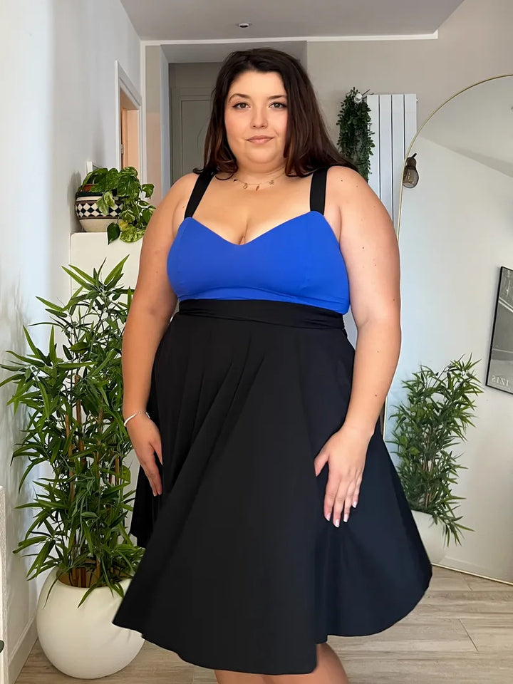 Body DIANA - Sculpt Reversibile NERO/ BLU COBALTO