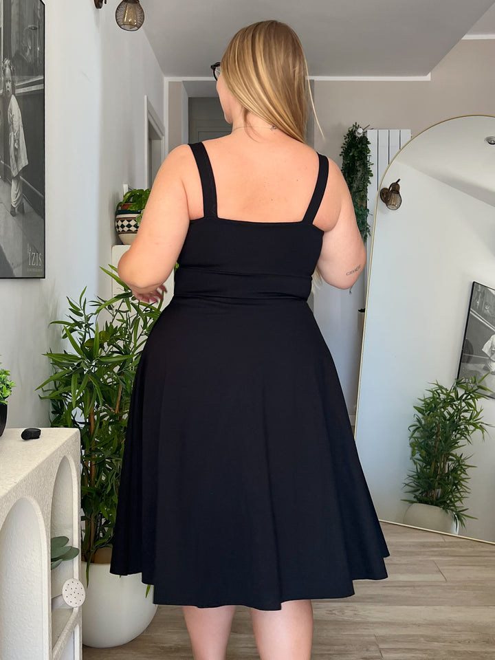Abito DIANA Corsetto - Punto Milano Nero