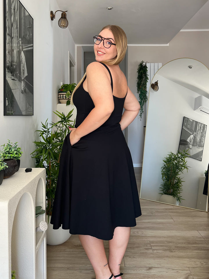 Abito DIANA Corsetto - Punto Milano Nero