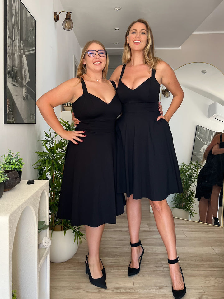 Abito DIANA Corsetto - Punto Milano Nero