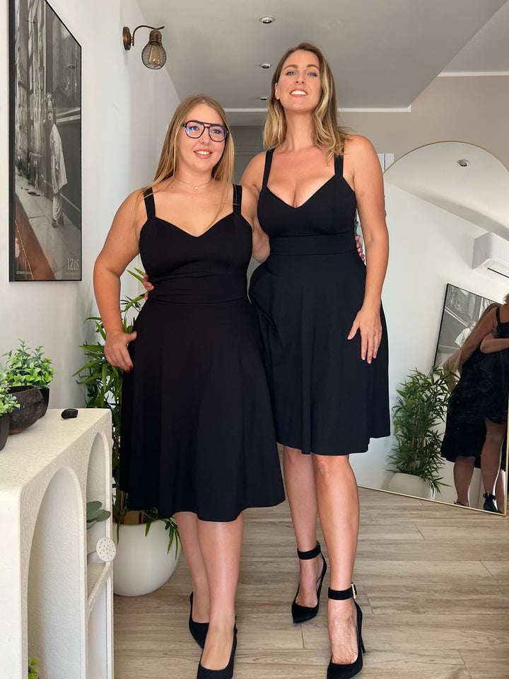 Abito DIANA Corsetto - Punto Milano Nero
