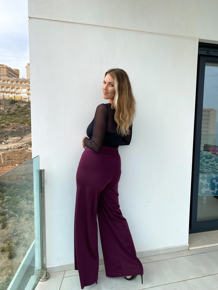 Pantalone PALAZZO Punto Milano - Viola Mulberry