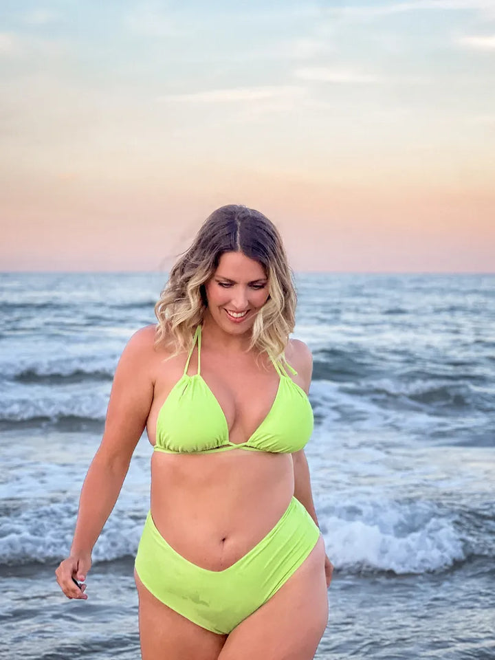 Reggiseno Triangolo “COME TU MI VUOI” - Black Mojito LIME 🍋‍🟩