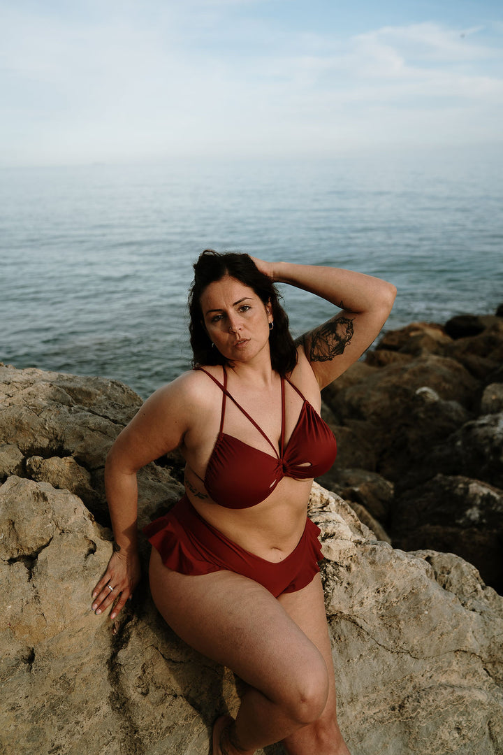 “COME TU MI VUOI” Reggiseno Triangolo - Dark Sangria 🍷🌹