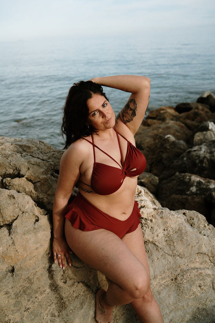 “COME TU MI VUOI” Reggiseno Triangolo - Dark Sangria 🍷🌹