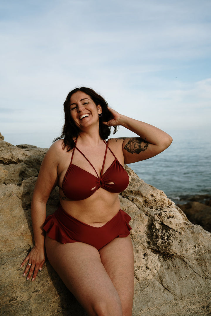 “COME TU MI VUOI” Reggiseno Triangolo - Dark Sangria 🍷🌹