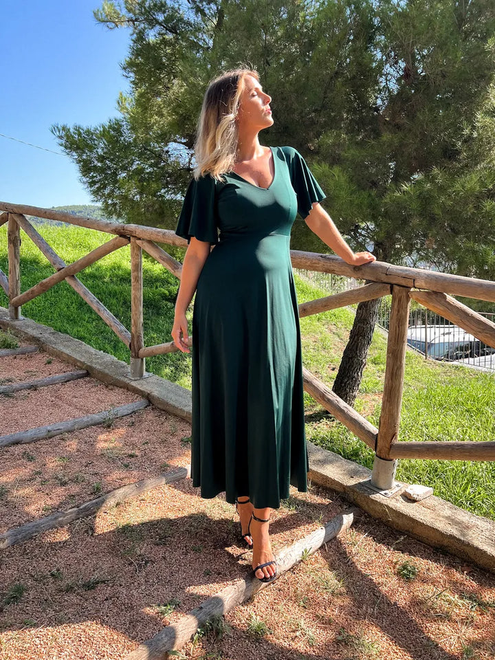 Abito INCANTO lungo - Gloss - Verde Smeraldo