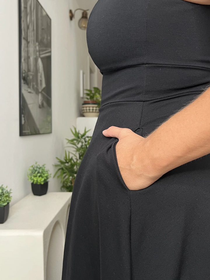 Abito DIANA Corsetto - Punto Milano Nero