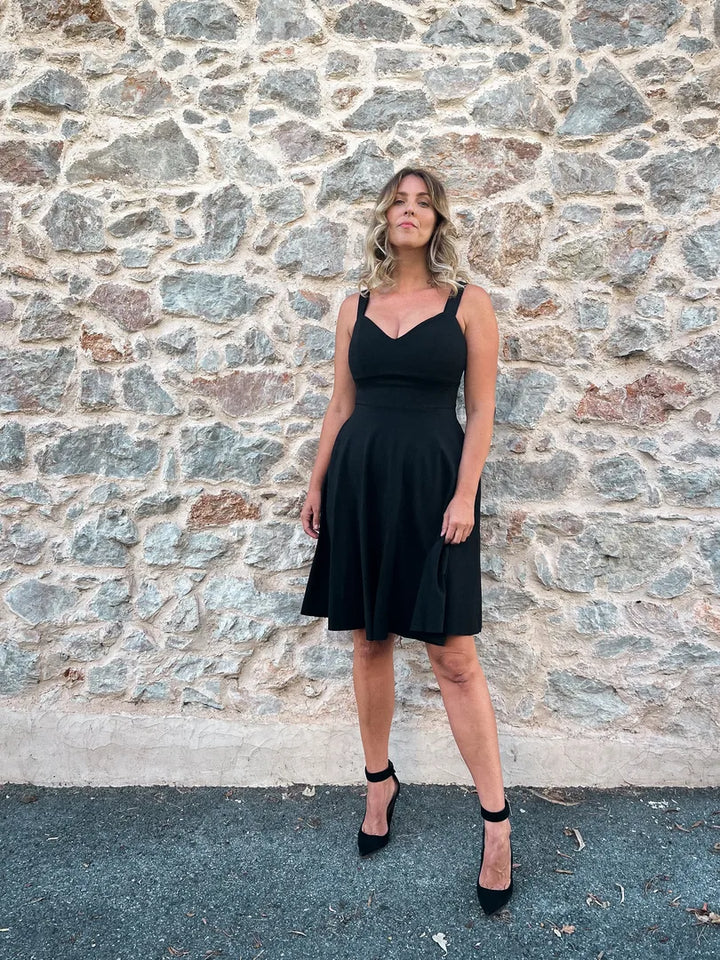 Abito DIANA Corsetto - Punto Milano Nero