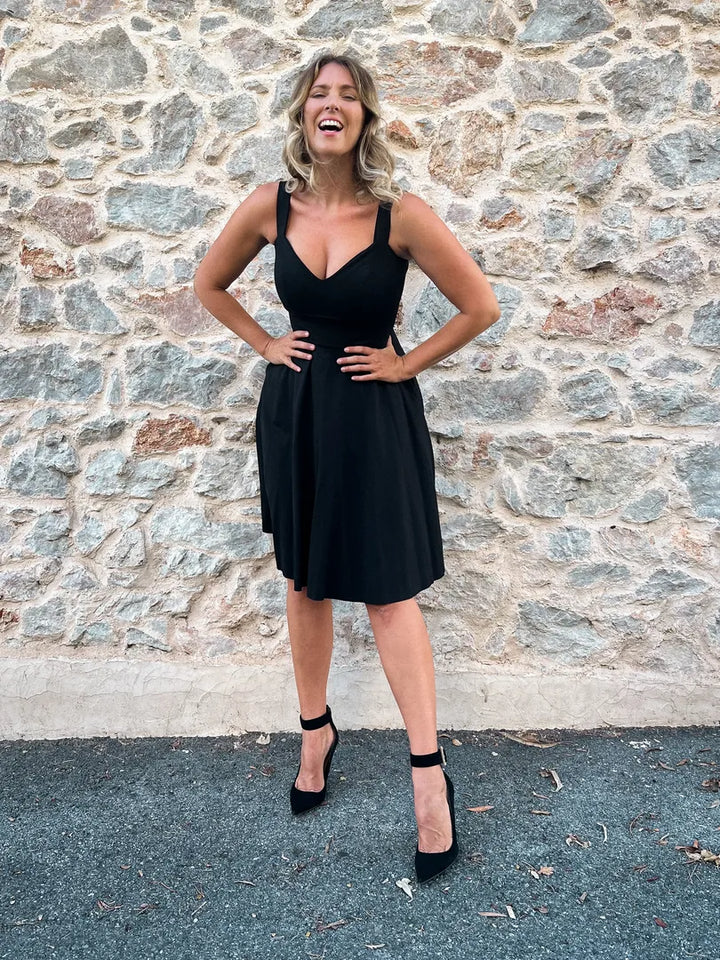Abito DIANA Corsetto - Punto Milano Nero