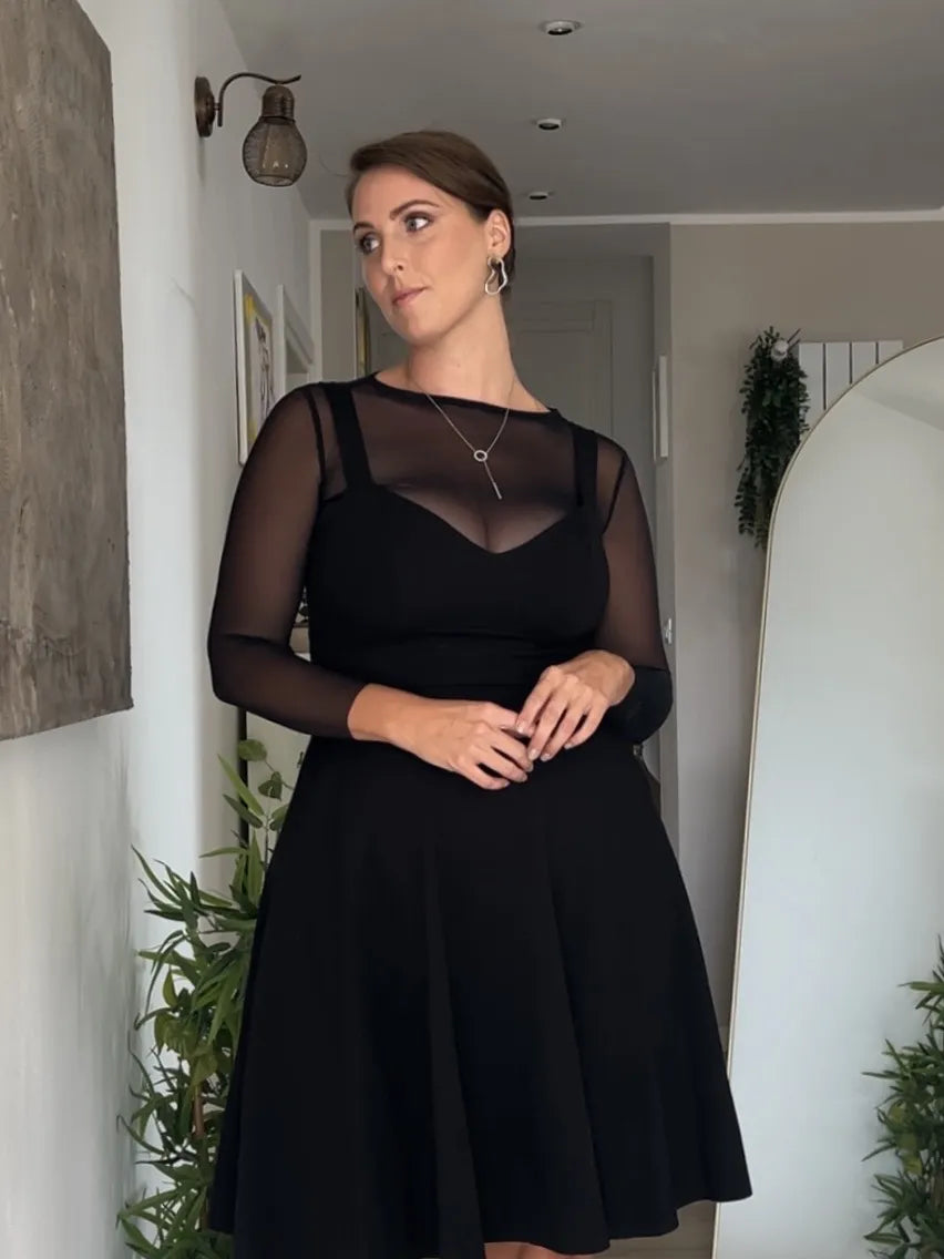 Abito GRACE Corsetto Sculpt Midi  - Nero