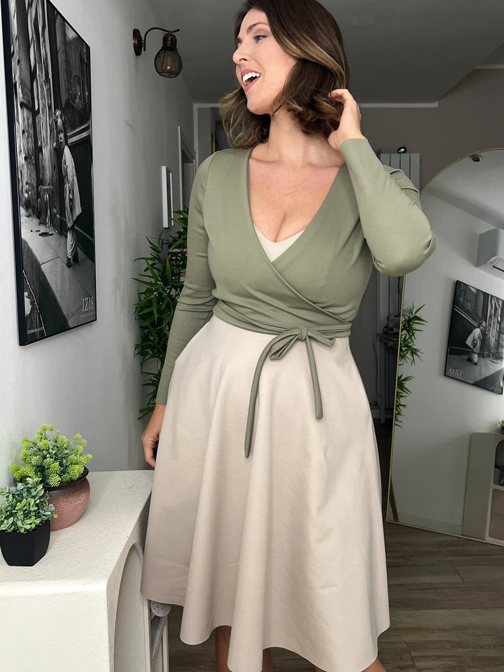 Abito DIANA con spallina regolabile - Punto Milano - STONE BEIGE