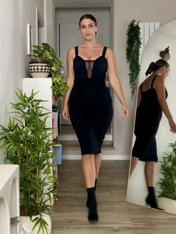 Body AURA - BEIGE Sculpt con Tulle