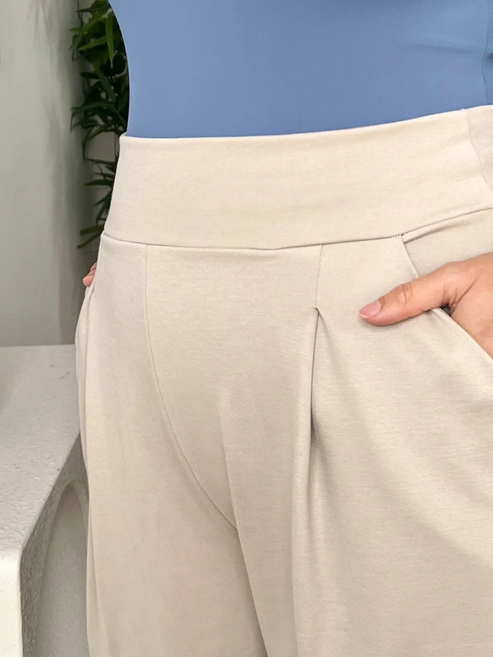 Pantalone THE BOSS wide fit - Punto Milano - STONE BEIGE