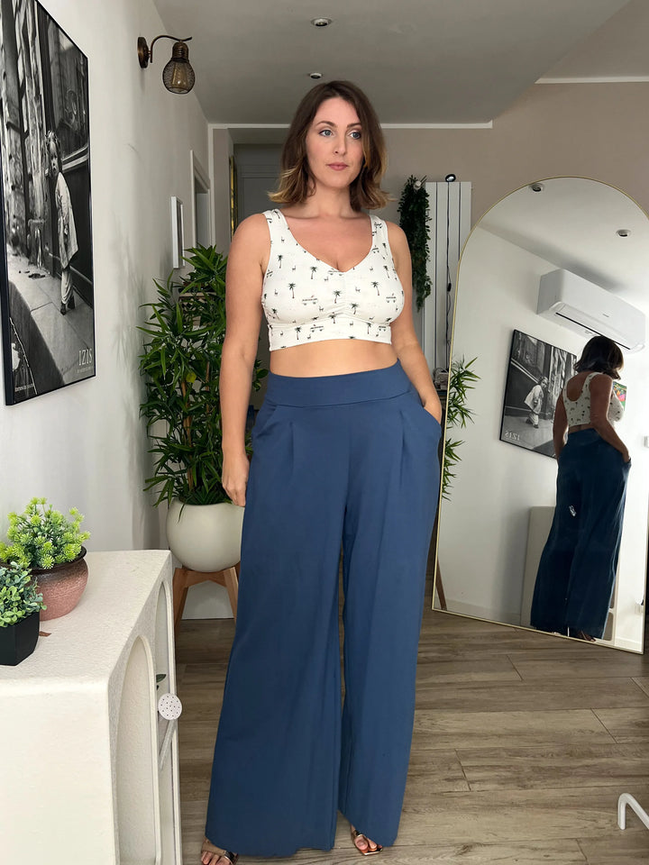 Reggiseno Double Cotone - Stampa palmette