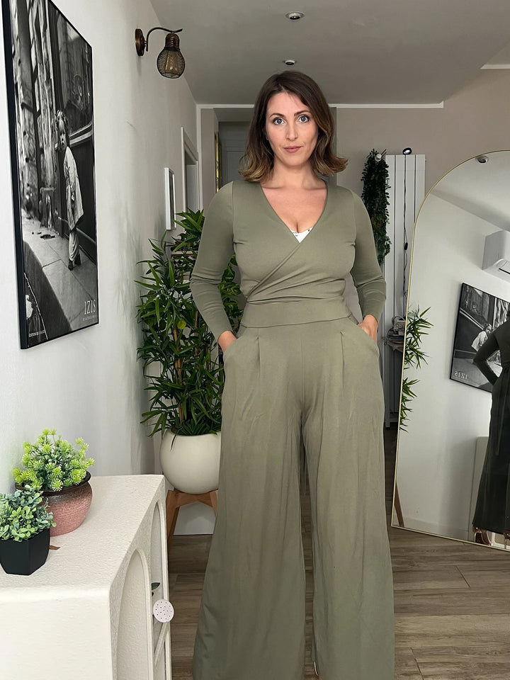 Scaldacuore Punto Milano 2 in 1 - VERDE CACHI CHIARO