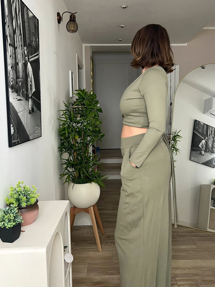 Scaldacuore Punto Milano 2 in 1 - VERDE CACHI CHIARO